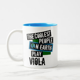 De koelste mensen op aarde spelen Viola Tweekleurige Koffiemok