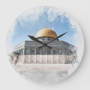 De koepel van de prachtige islamitische heilige ro grote klok