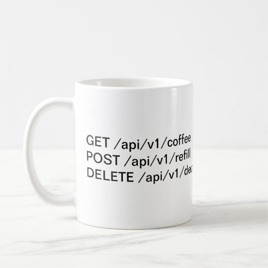 De koffie-API Koffiemok (Links)