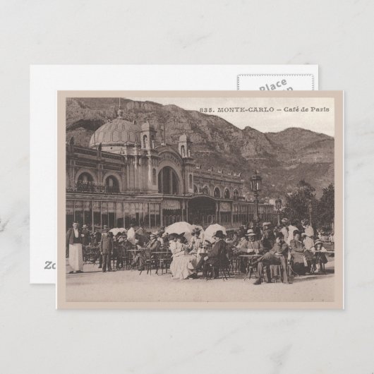 De Koffie DE Parijs van Monaco Briefkaart (Voorkant / Achterkant)