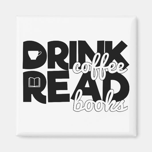 De Koffie van de Drink leest de Bookworm van Boeke Magneet (Voorkant)
