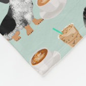 De koffieontwerp van de tekkel fleece deken (Hoek)