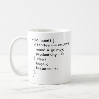 De koffieschaal van de programmeur koffiemok