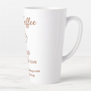 De koffiezaak en website social media business latte mok