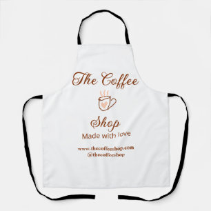 De koffiezaak en website social media business schort