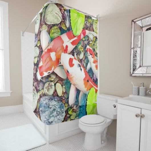 De Koi Pond Douchegordijn (In situ)