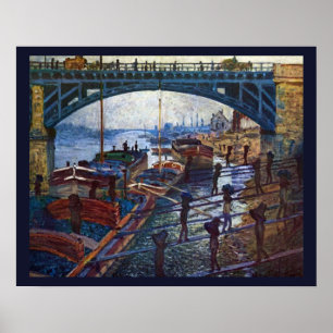 De kolenmannen van Claude Monet Poster