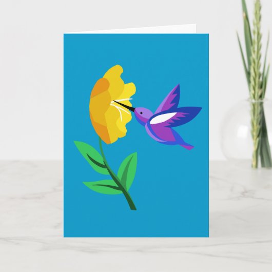 De Kolibrie & de Bloem van het Document van de Kaart (Voorkant)