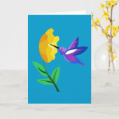 De Kolibrie & de Bloem van het Document van de Kaart (Gele Bloem)