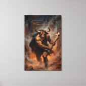 De kolossale Minotaurus van het Labyrint Canvas Afdruk (Voorkant)