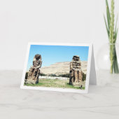 De Kolossen van Memnon, Luxor, Egypte Kaart (Voorkant)