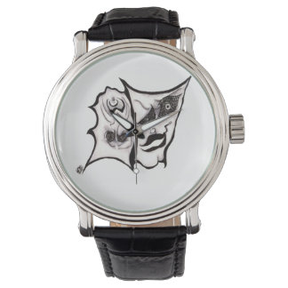 De komedie van Tragedy Art Wrist Watch Horloge