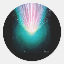 De komeet Leonard Ronde Sticker