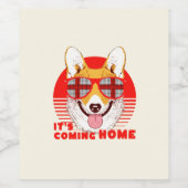 De komende thuiscorgi wijn etiket (Enkel label)