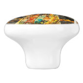 De komst van de Herfst Keramische Knop (Zijkant)