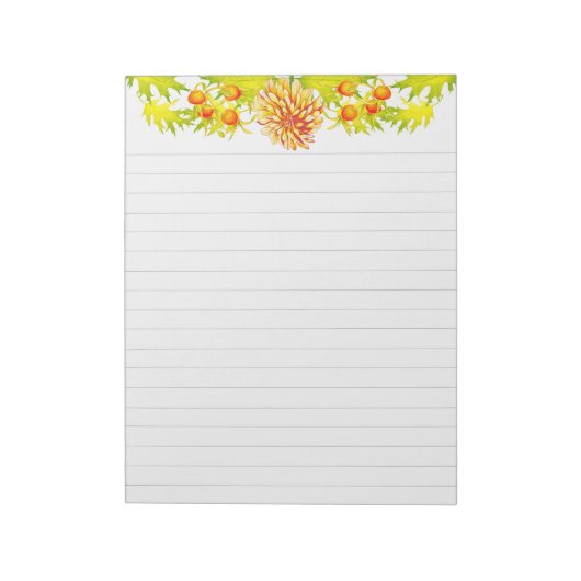 De komst van de herfst op een groot Notitieblok (Gedraaid)