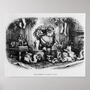 De komst van de kerstman, 1872 poster