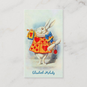 De konijn in Alice in Wonderland ~ Visitekaartje