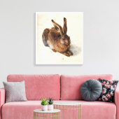 DE KONIJN ( Jong konijn ),wit Canvas Afdruk (Insitu (Woonkamer))