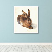 DE KONIJN ( Jong konijn ),wit Canvas Afdruk (Insitu (Houten vloer))