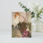 De konijnenhol omlaag briefkaart (Staand voorkant)