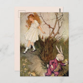 De konijnenhol omlaag briefkaart (Voorkant / Achterkant)