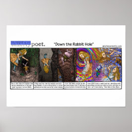 De konijnenhol omlaag poster