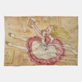 De konijnenhol omlaag theedoek (Horizontaal)