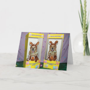 De Konijntjes van de Chocolade van het golden Feestdagen Kaart