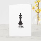 De koning - Chess Lover Kaart (Gele Bloem)