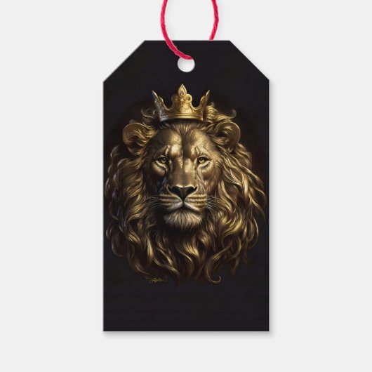 De koning! De niet-zo-laffe leeuw van Oz Cadeaulabel (Voorkant)