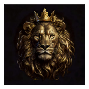 De koning! De niet-zo-laffe leeuw van Oz Perfect Poster