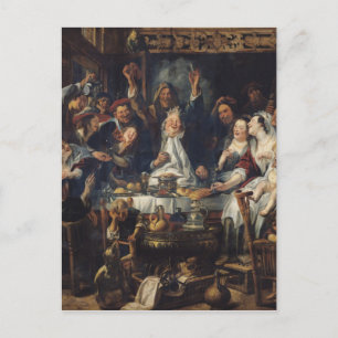 De koning drink briefkaart