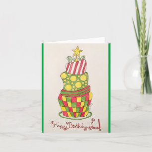 de koning; Fijne verjaardag Jezus.Kerstmis Feestdagen Kaart