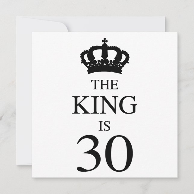 De koning is 30 (Voorkant)