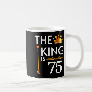 De Koning Is 75 Grappige Kroon 75ste Verjaardagsfe Koffiemok
