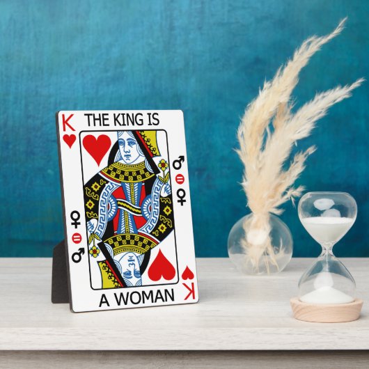 De koning is een vrouw fotoplaat (Zijkant)