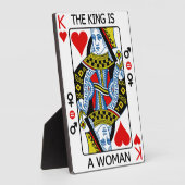 De koning is een vrouw fotoplaat (Zijkant)