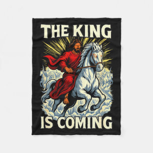 De Koning Komt Openbaring Bekende Christelijke Kun Fleece Deken