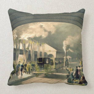 De koning op het nieuwe kruisstation (litho) kussen