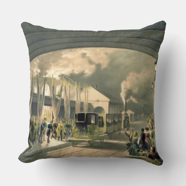 De koning op het nieuwe kruisstation (litho) kussen (Voorkant)