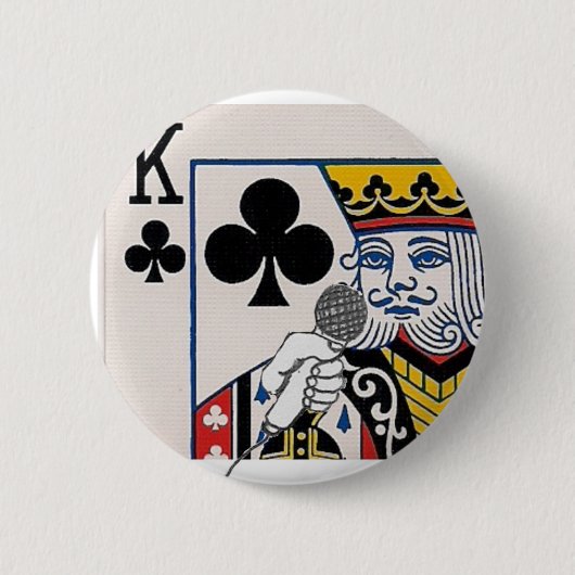 De koning ronde button 5,7 cm (Voorkant)