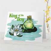 De koning van de dag - groot wenskaart kaart (Gele Bloem)