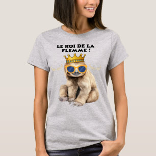 De Koning van de Luiheid – Illustratie Luie Aap T-shirt