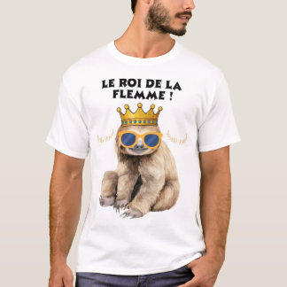 De Koning van de Luiheid – Illustratie Luie Aap T-shirt