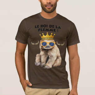 De Koning van de Luiheid – Illustratie Luie Aap T-shirt