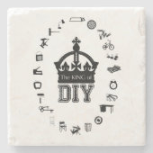 De koning van het DIY Stone Onderzetter (Voorkant)