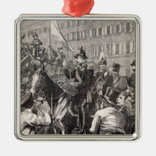 De koning van Pruisen richt zich tot de Berliners Metalen Ornament