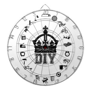 De koning van Zwarte Brieven DIY + clipart Dartbord