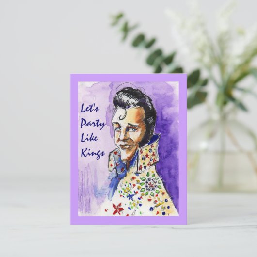 DE KONING VERZOEKT VUN PARTIJ ALS KINGS ~ INVITATI KAART (Staand voorkant)